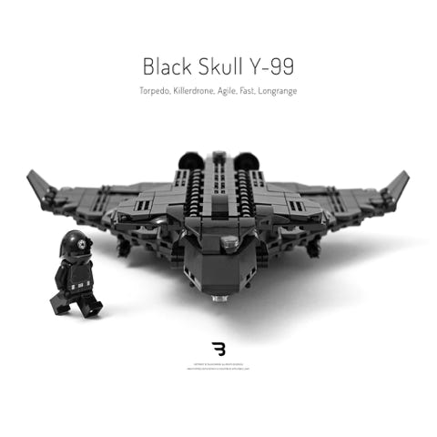 Legomoc: BLACK SKULL Y-99 / Torpedo bomber military drone aircraft