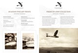 Flyer: HISTORY OF AVIATION / Cover and back design of a corporate flyer