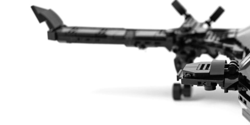 Legomoc: BLACK THORN Y-92 / Dive bomber military drone aircraft