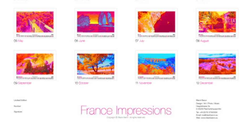 Calendar: FRANCE IMPRESSIONS / Fine art calendar