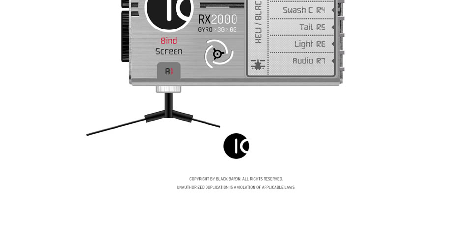 RC Receiver: RX2000 / High tech RC Receiver for RC aircrafts