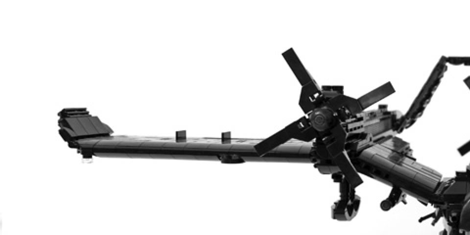 Legomoc: BLACK ORCAN Y-2 / Water bomber military aircraft