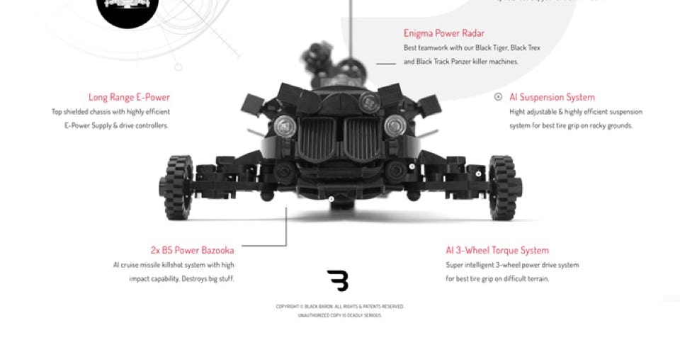 Lego Moc Poster: BLACK PANTHER T-1 / Speed trike military scout racer Lego Moc Poster: BLACK PANTHER T-1 / Military reconnaissance trike racer