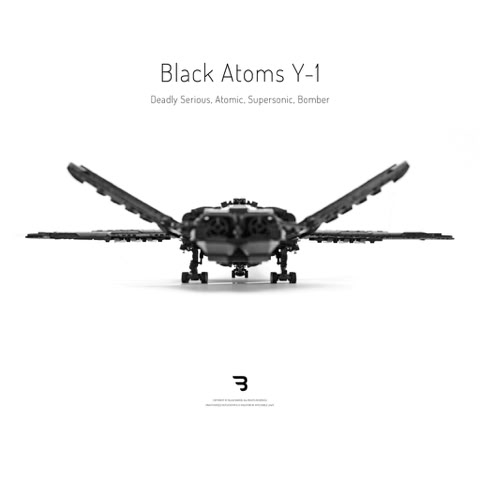 Legomoc: BLACK ATOMS Y-1 / Military supersonic atomic bomber