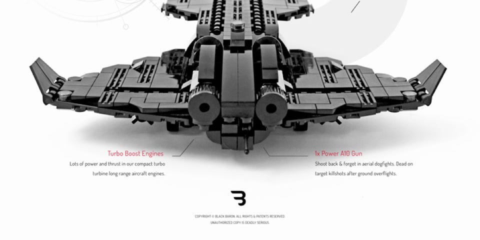 Lego Moc Poster: BLACK SKULL Y-99 / Military torpedo drone aircraft Lego Moc Poster: BLACK SKULL Y-99 / Torpedo bomber military drone aircraft