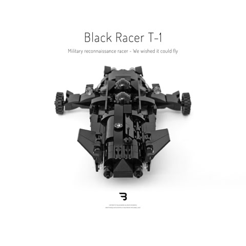 Legomoc: BLACK RACER T-1 / Military trike vehicle design