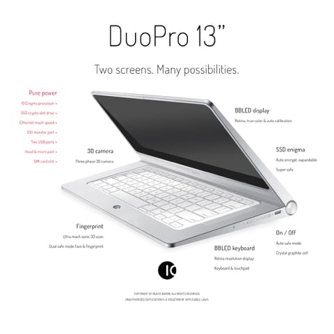 Laptop: IO DuoPro 13" / Powerful portable touchscreen computer