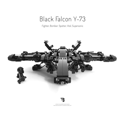 Legomoc: BLACK FALCON Y-73 / Military fighter aircraft design