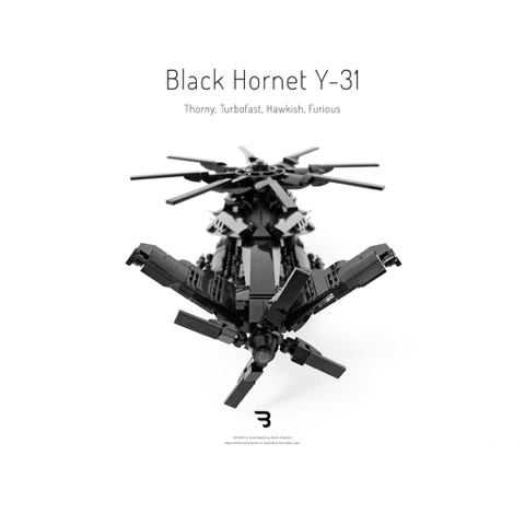 Legomoc: BLACK HORNET Y-31 / Military helicopter aircraft design