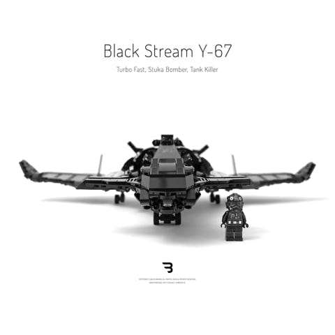 Legomoc: BLACK STREAM Y-67 / Turboprop military bomber aircraft