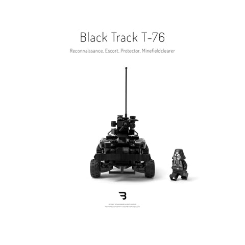 Legomoc: BLACK TRACK T-76 / Armed military combat vehicle