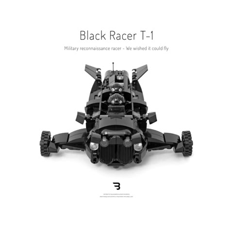 Legomoc: BLACK RACER T-1 / Military trike vehicle design
