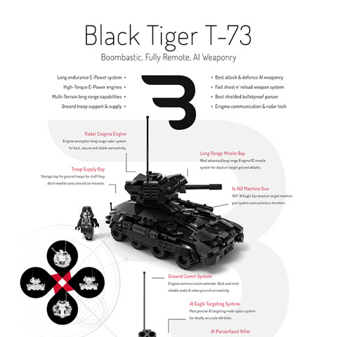 Lego Moc Poster: BLACK MACH X-1 / Aircraft supersonic speed engine