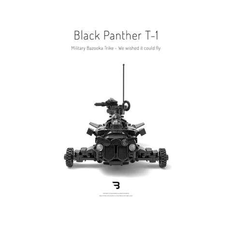 Legomoc: BLACK PANTHER T-1 / Speed trike military combat racer Legomoc: BLACK PANTHER T-1 / Military reconnaissance combat trike