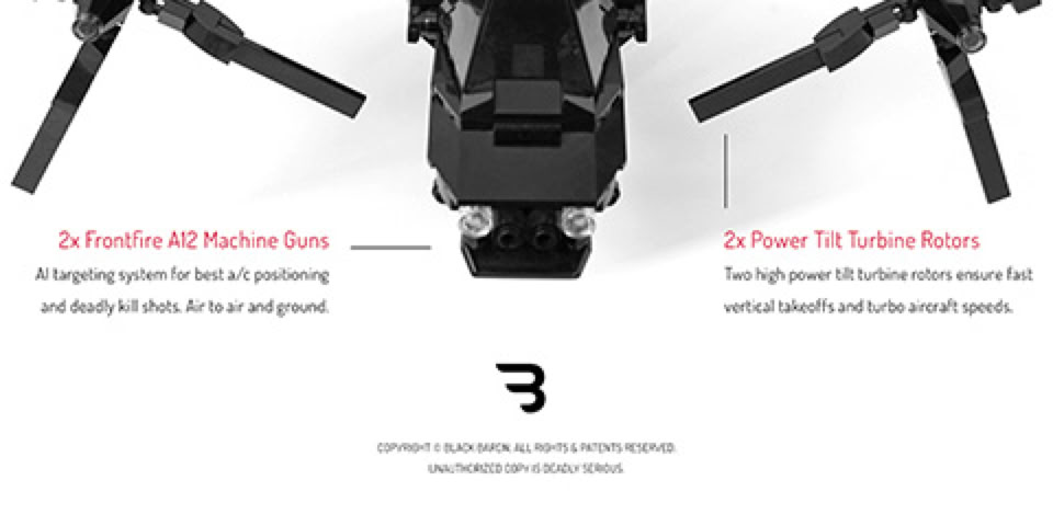 Legomoc: BLACK ARROW Y-35 / Military tiltrotor fighter aircraft