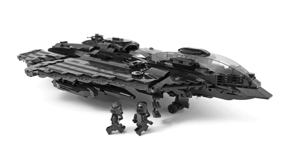 Legomoc: BLACK TORNADO Y-77 / Supersonic military fighter aircraft Legomoc: BLACK TORNADO Y-77 / Military supersonic fighter jet aircraft