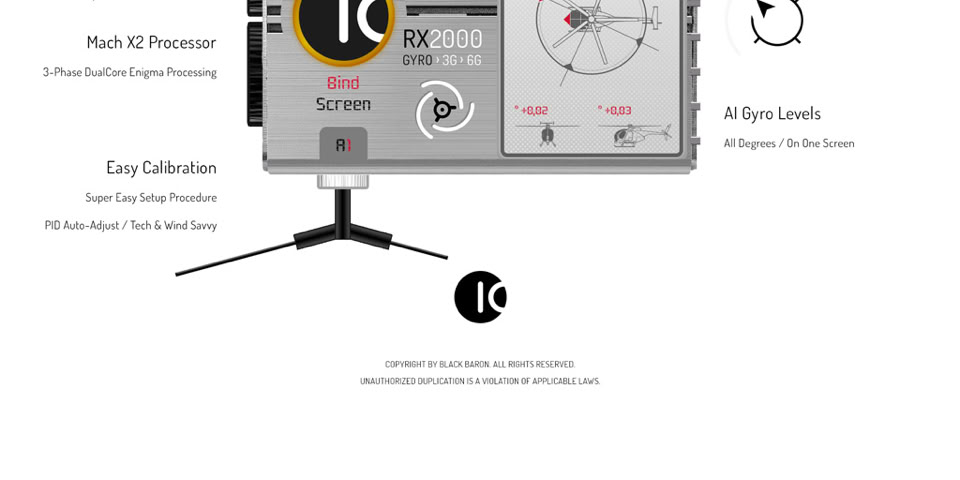 RC Receiver: RX2000 / High tech RC Receiver for RC aircrafts