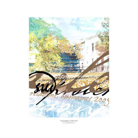 Artwork: TYPOGRAPHIQUE ( LA FONTAINE ) / Fine art print 53x73