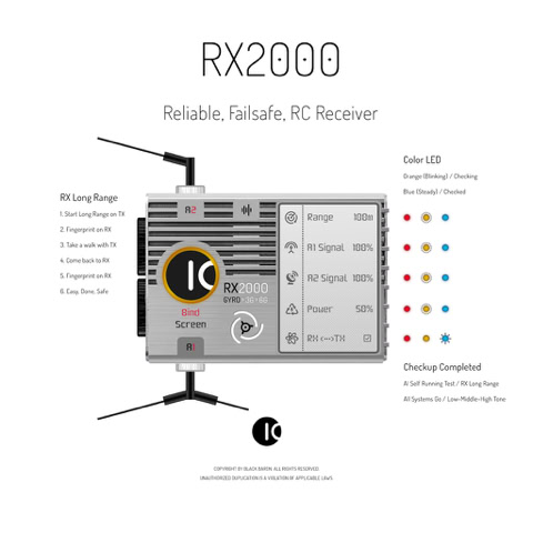 RC Receiver: RX2000 / High tech RC Receiver for RC aircrafts