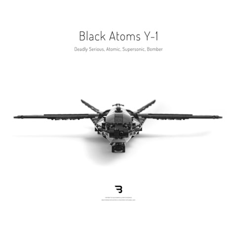 Legomoc: BLACK ATOMS Y-1 / Military supersonic atomic bomber