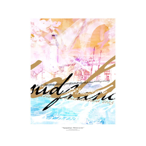 Artwork: TYPOGRAPHIQUE ( LA FONTAINE ) / Fine art print 53x73