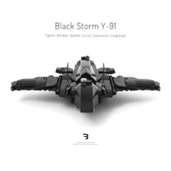 Legomoc: BLACK STORM Y-91 / Fighter drone military aircraft