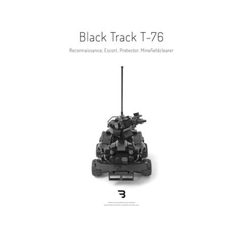 Legomoc: BLACK TRACK T-76 / Armed military combat vehicle