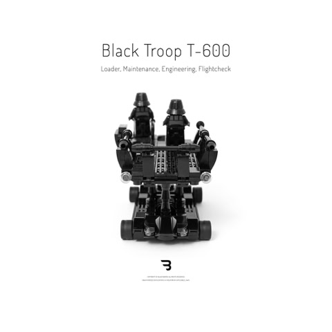 Legomoc: BLACK TROOP T-600 / Transport military utility vehicle