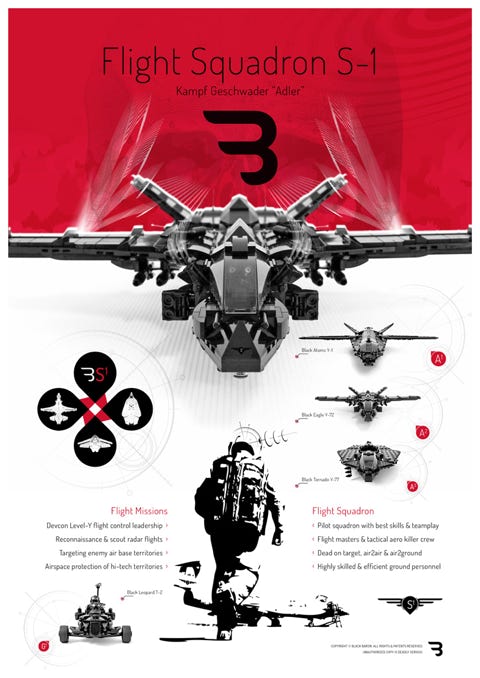 Lego Moc Poster: FLIGHT SQUADRON S-1 / Flight Control Leadership