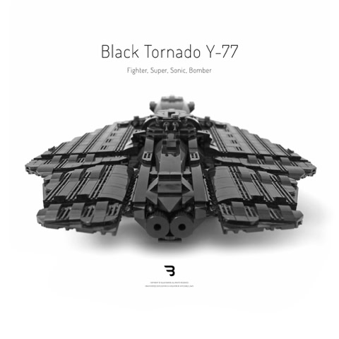 Legomoc: BLACK TORNADO Y-77 / Military supersonic fighter jet aircraft