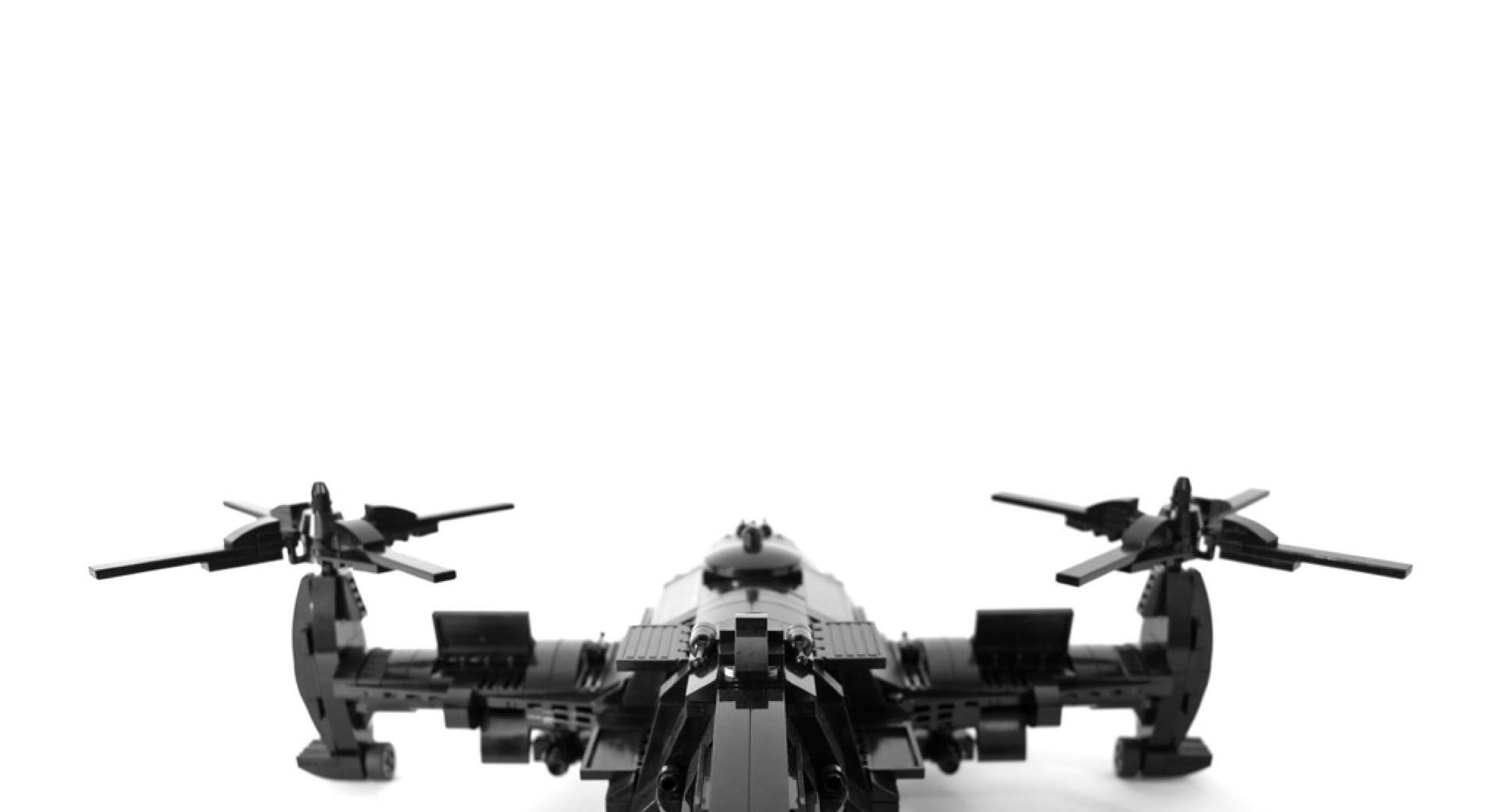Legomoc: BLACK DRAGON Y-37 / Military tiltrotor combat aircraft