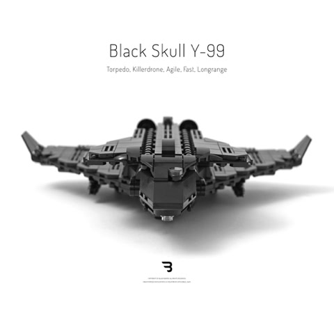 Legomoc: BLACK SKULL Y-99 / Torpedo bomber military drone aircraft