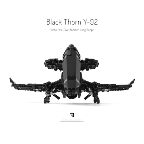 Legomoc: BLACK THORN Y-92 / Dive bomber military drone aircraft
