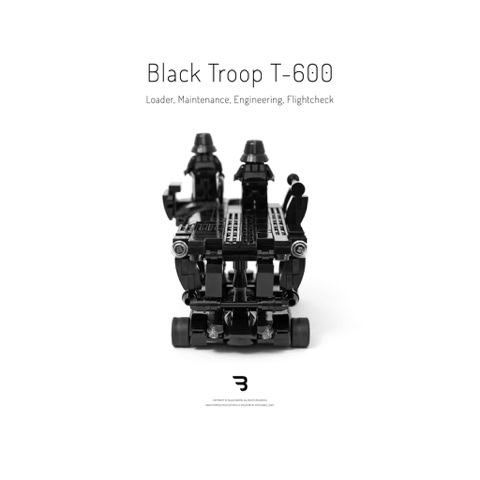 Legomoc: BLACK TROOP T-600 / Transport military utility vehicle