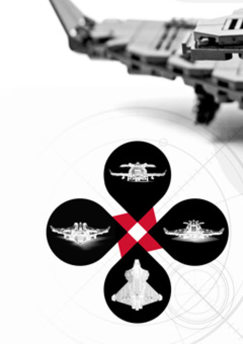 Lego Moc Poster: BLACK SKULL Y-99 / Torpedo bomber military drone aircraft