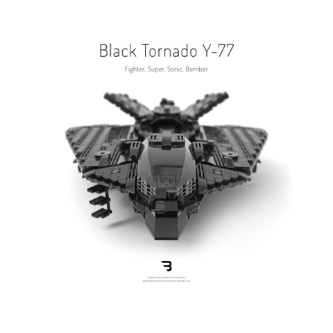 Legomoc: BLACK TORNADO Y-77 / Military supersonic fighter jet aircraft