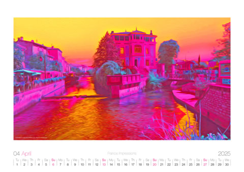 Calendar: FRANCE IMPRESSIONS / April