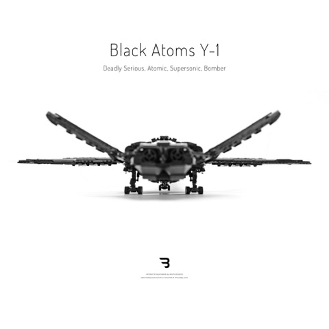 Legomoc: BLACK ATOMS Y-1 / Military supersonic atomic bomber