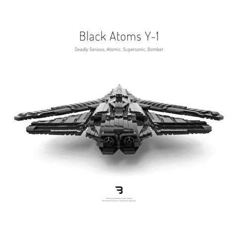 Legomoc: BLACK ATOMS Y-1 / Military supersonic atomic bomber