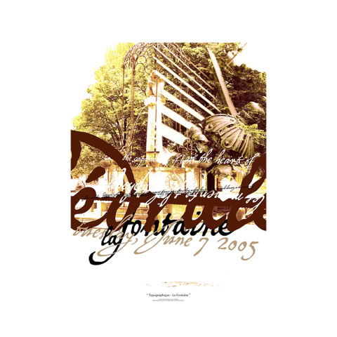 Artwork: TYPOGRAPHIQUE ( LA FONTAINE ) / Fine art print 53x73