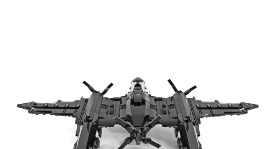 Legomoc: BLACK RAPTOR Y-61 / Military turboprop bomber airplane