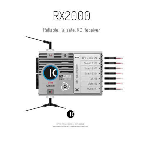 RC Receiver: RX2000 / High tech RC Receiver for RC aircrafts