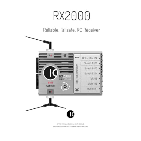 RC Receiver: RX2000 / High tech RC Receiver for RC aircrafts