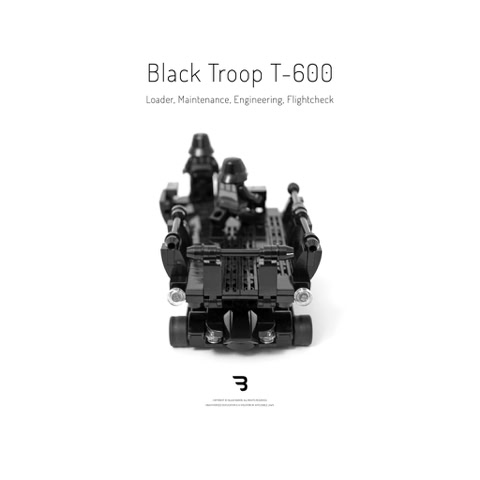 Legomoc: BLACK TROOP T-600 / Transport military utility vehicle