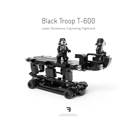 Legomoc: BLACK TROOP T-600 / Transport military utility vehicle