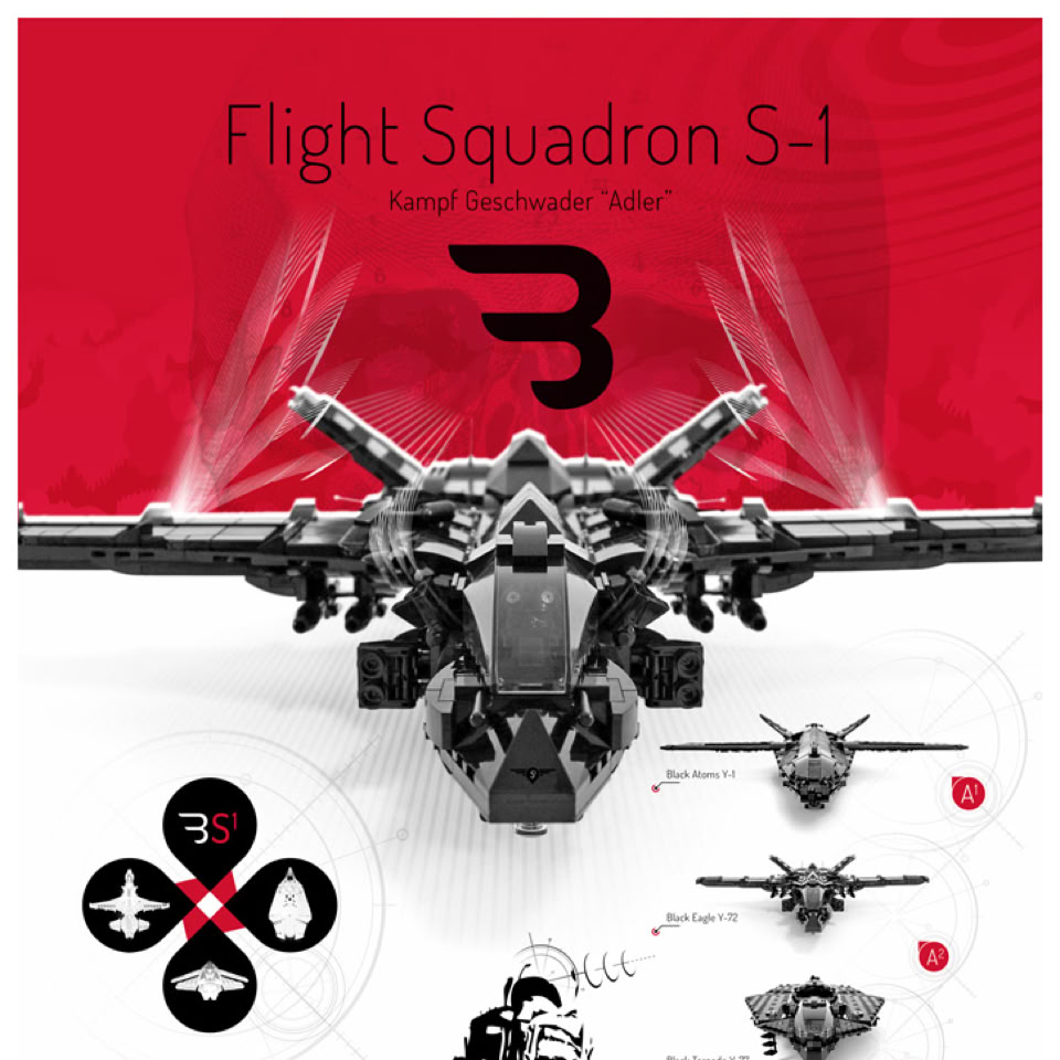 Lego Moc Poster: FLIGHT SQUADRON S-1 / Flight Control Leadership