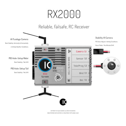 RC Receiver: RX2000 / High tech RC Receiver for RC aircrafts