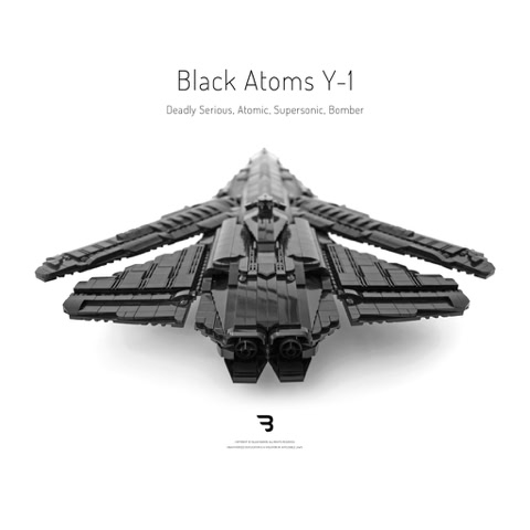Legomoc: BLACK ATOMS Y-1 / Military supersonic atomic bomber