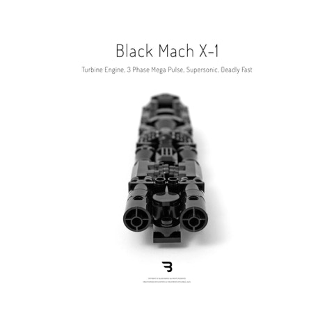 Legomoc: BLACK MACH X-1 / Aircraft supersonic speed engine