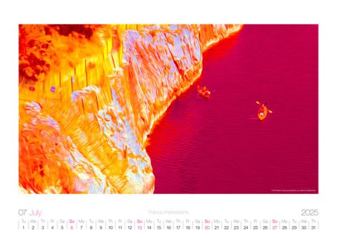 Calendar: FRANCE IMPRESSIONS / July
